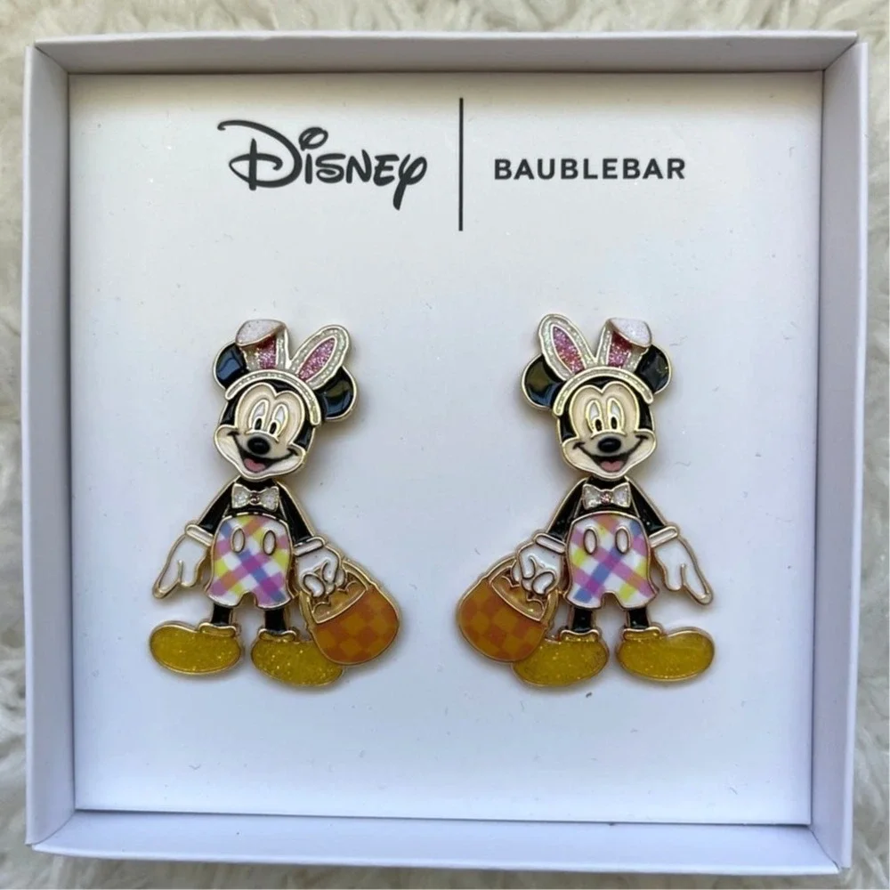 Disney Baublebar Mickey Mouse Easter Ears Stud Moveable Earrings NEW Spring